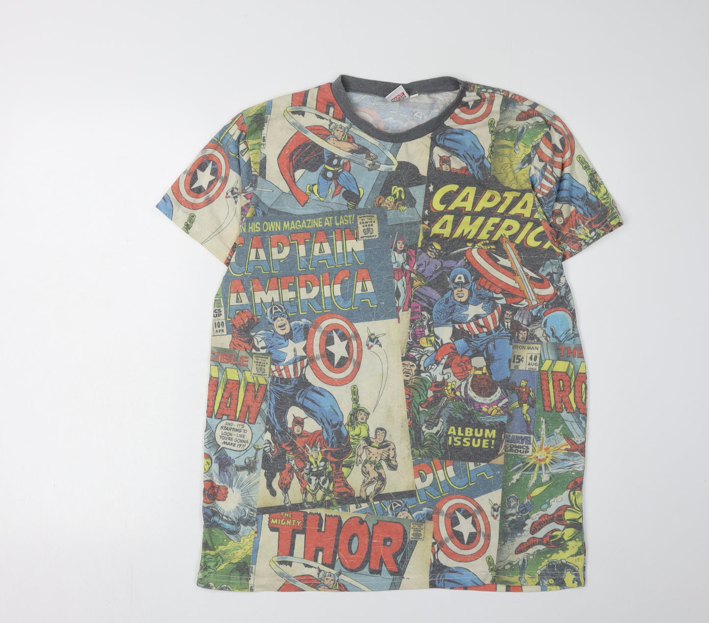 Marvel Comics Men's Captain America Graphic T-Shirt L
