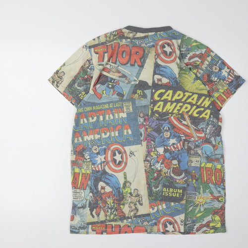 Marvel Comics Men's Captain America Graphic T-Shirt L