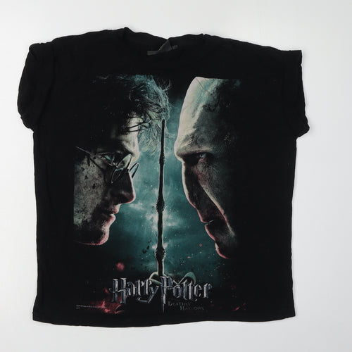 Harry Potter Black T-Shirt, Unisex 12 Crew Neck