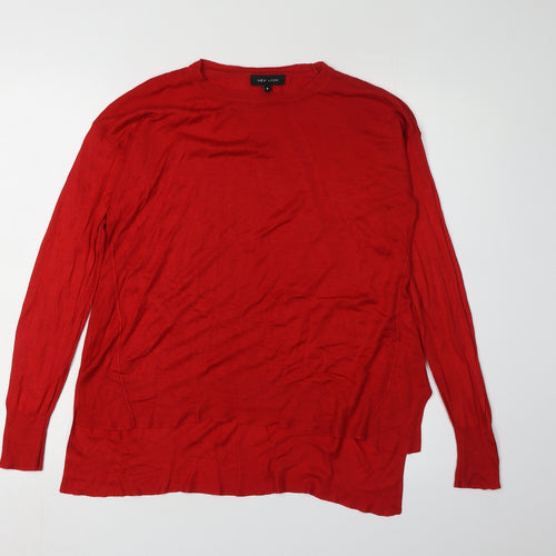 New Look Women's Red Pullover Jumper Size 8