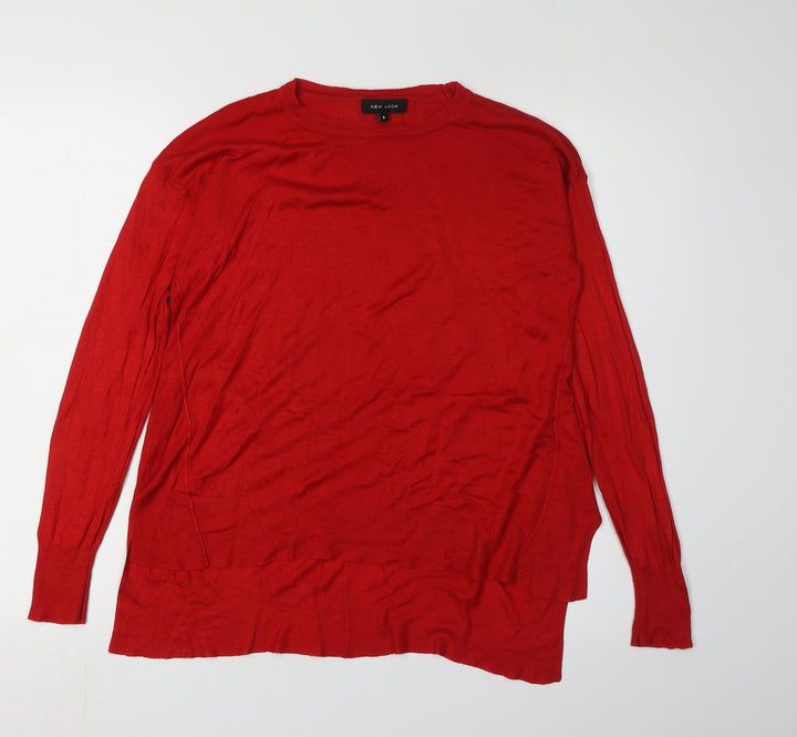 New Look Women's Red Pullover Jumper Size 8