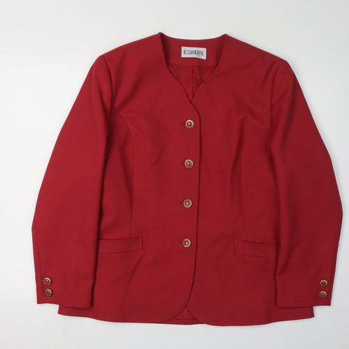 Eastex Women's Red Blazer, Size 16, Regular Fit