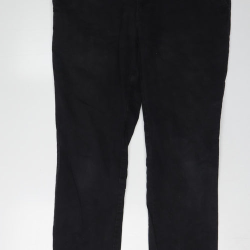 Marks and Spencer Men's Black Regular Fit Trousers 36