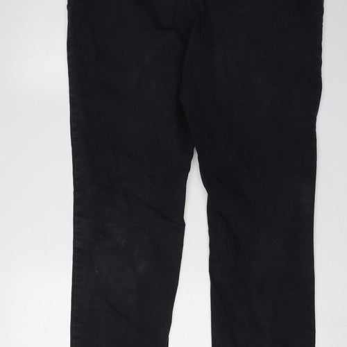 Marks and Spencer Men's Black Regular Fit Trousers 36