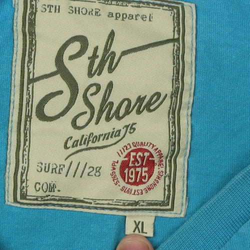 Sth Shore Men's XL Blue Retro Graphic T-Shirt