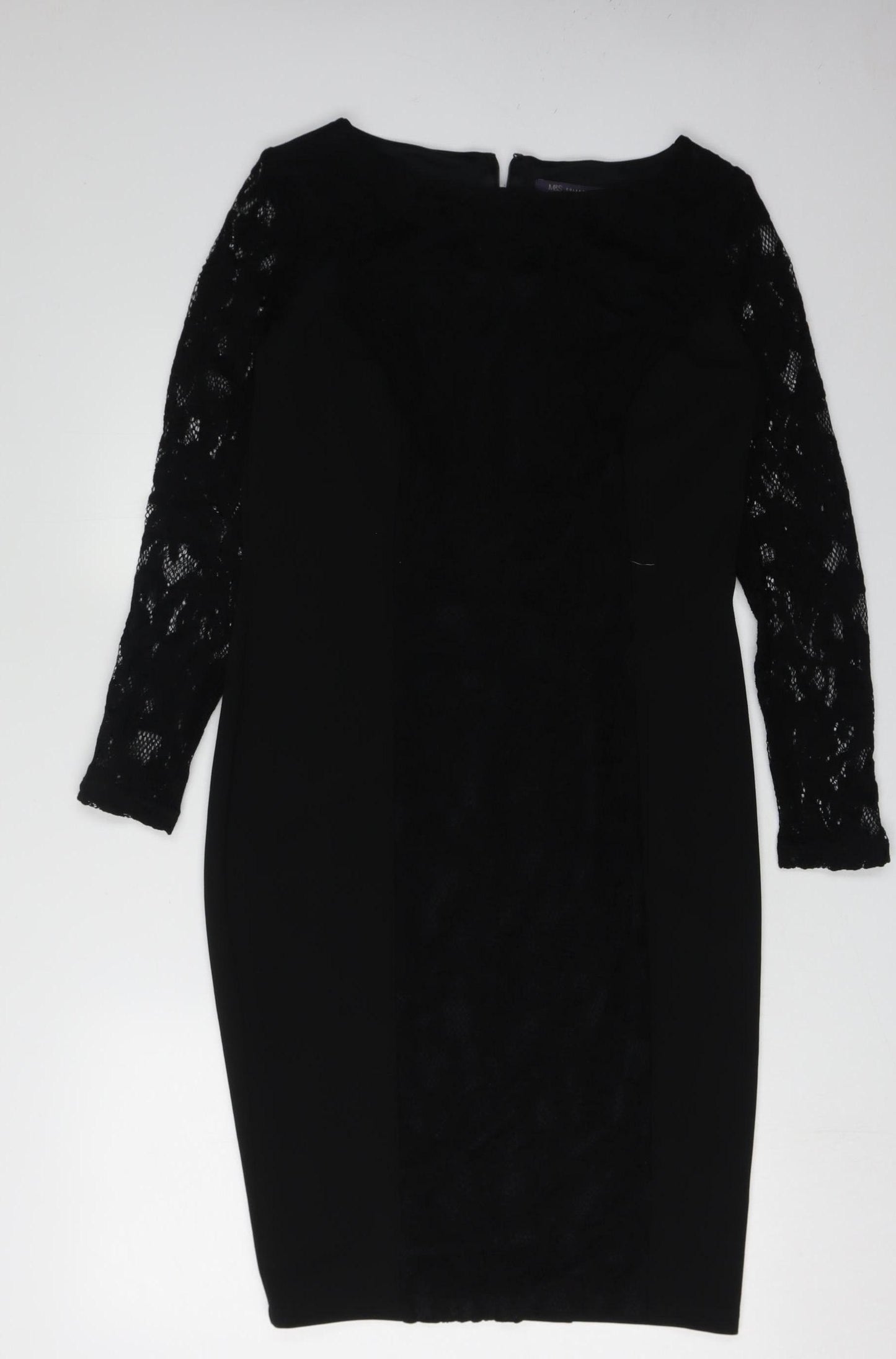 Marks and Spencer Women Black Lace Sheath Dress Size 14