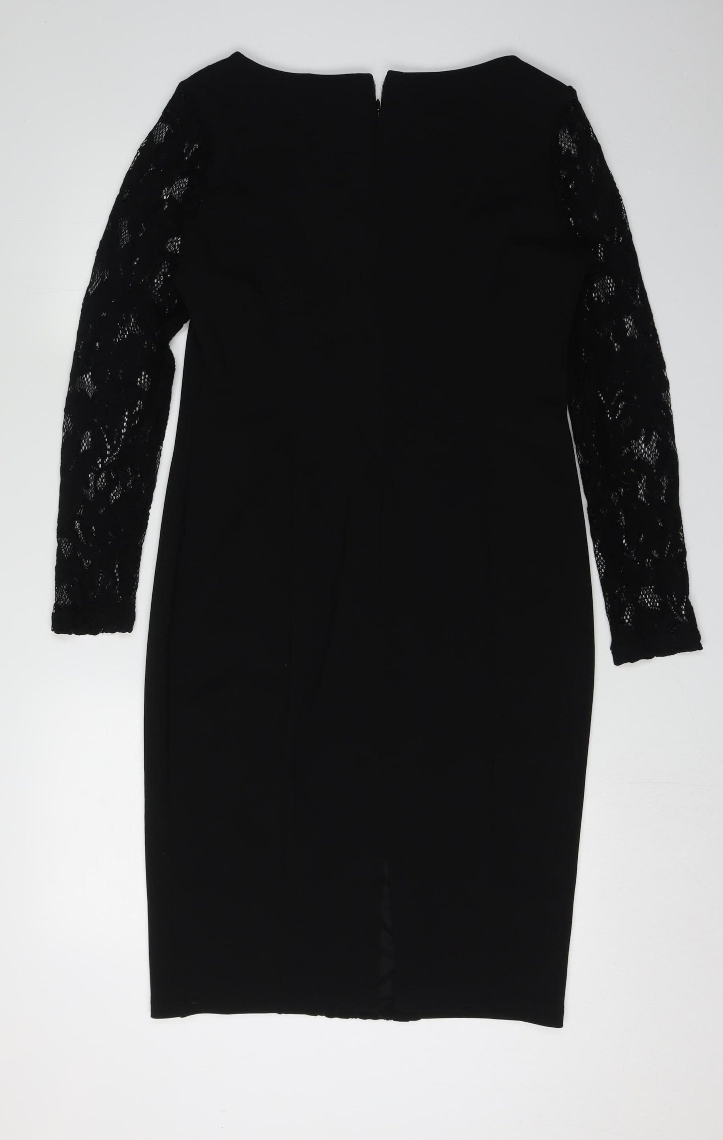 Marks and Spencer Women Black Lace Sheath Dress Size 14