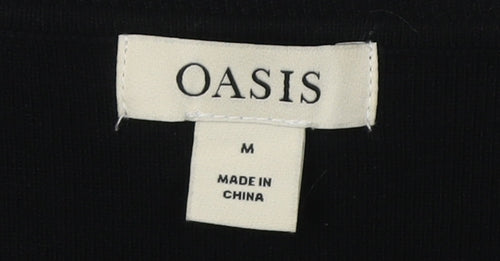 Oasis Women’s Black A-Line Knee-Length Dress M