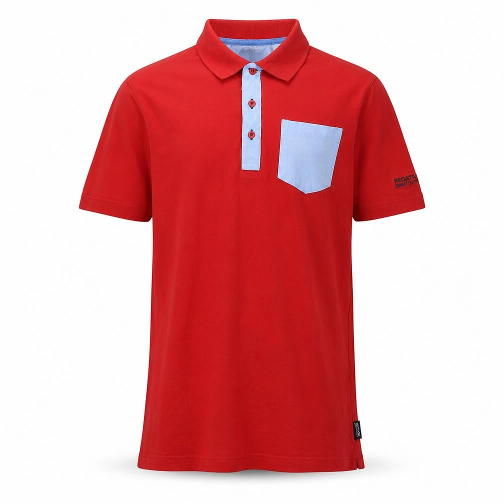 Regatta Men's Red Polo Shirt Size S Short Sleeve Cotton