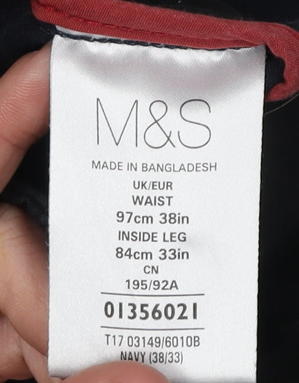 Marks and Spencer Men's Black Cargo Trousers Size 38
