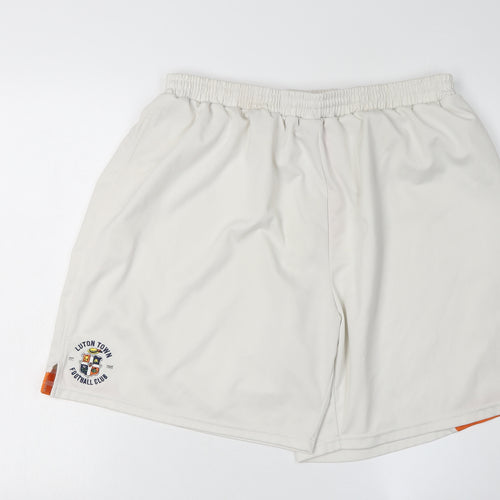 Carbrini Men's White 2XL Shorts with Elastic Waist