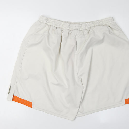 Carbrini Men's White 2XL Shorts with Elastic Waist