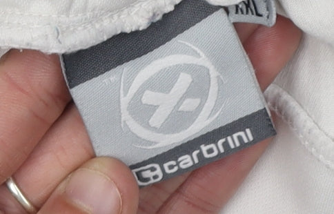 Carbrini Men's White 2XL Shorts with Elastic Waist