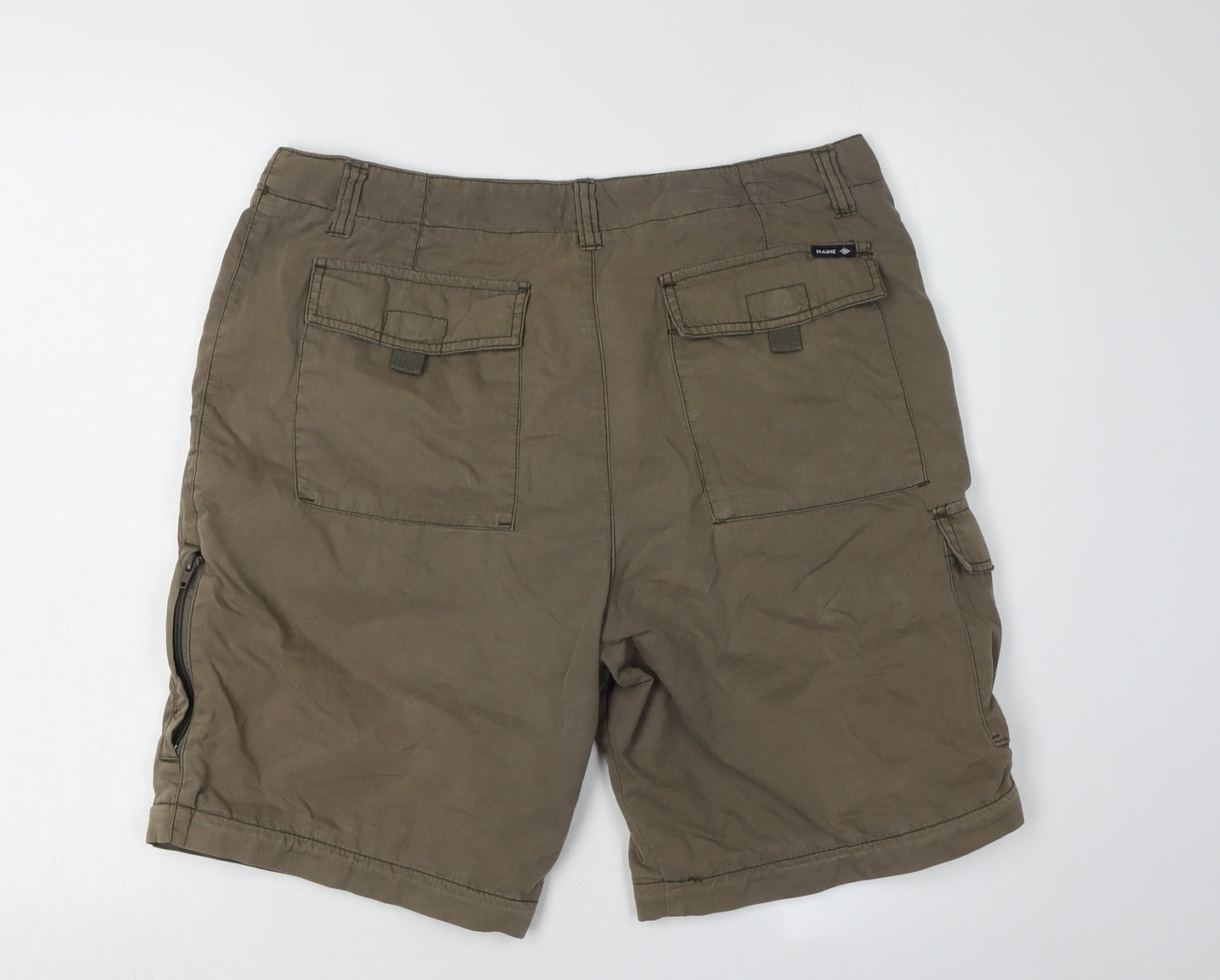 Maine New England Men's Brown Cargo Shorts Size 34