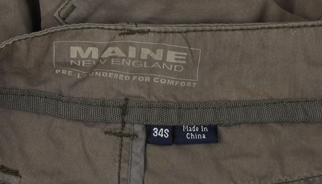 Maine New England Men's Brown Cargo Shorts Size 34