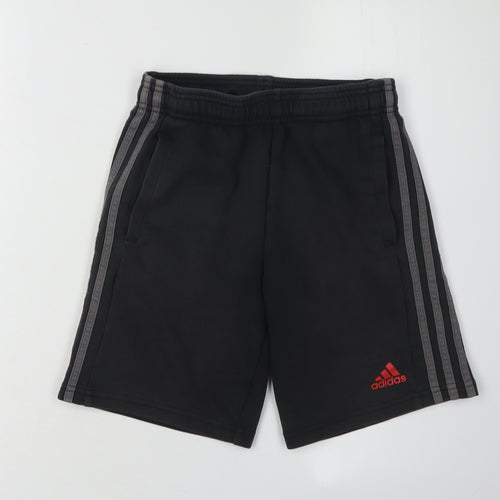 Adidas Boys Black Athletic Shorts 12 Years