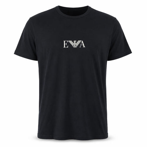 Emporio Armani Men's Black Medium T-Shirt, Logo Accented