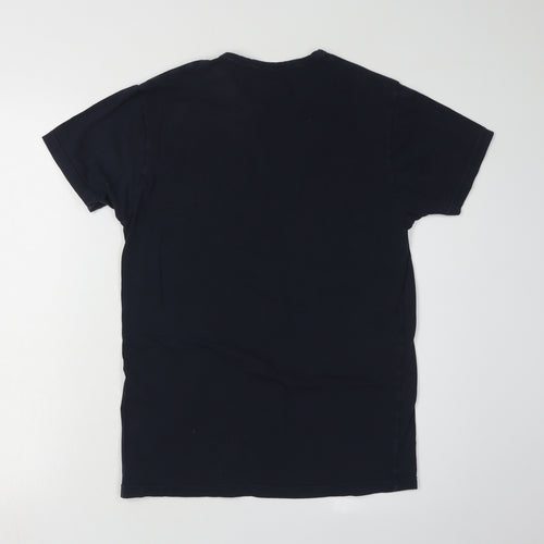 Emporio Armani Men's Black Medium T-Shirt, Logo Accented