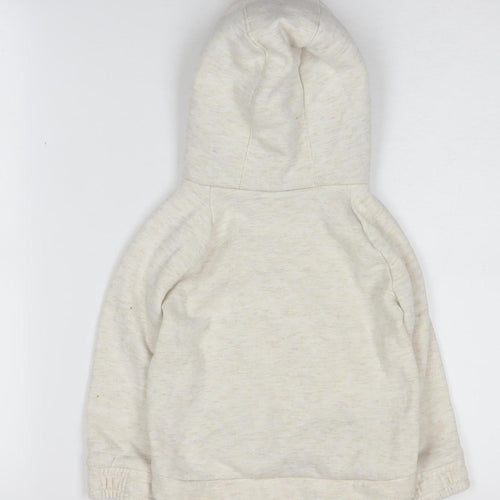 Nike Boys Beige Hoodie Pullover Fleece Lined Size 2 Years
