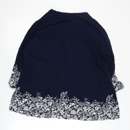 Cotton Traders Women's Blue Floral Blouse, Size 20