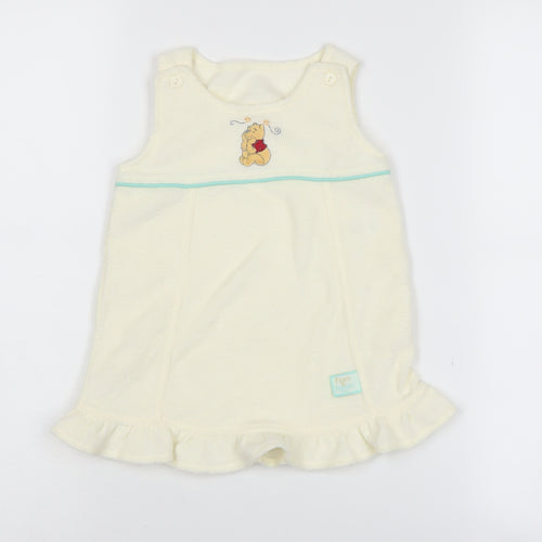 Disney Unisex Winnie the Pooh Ivory Dress, 6-9 Months