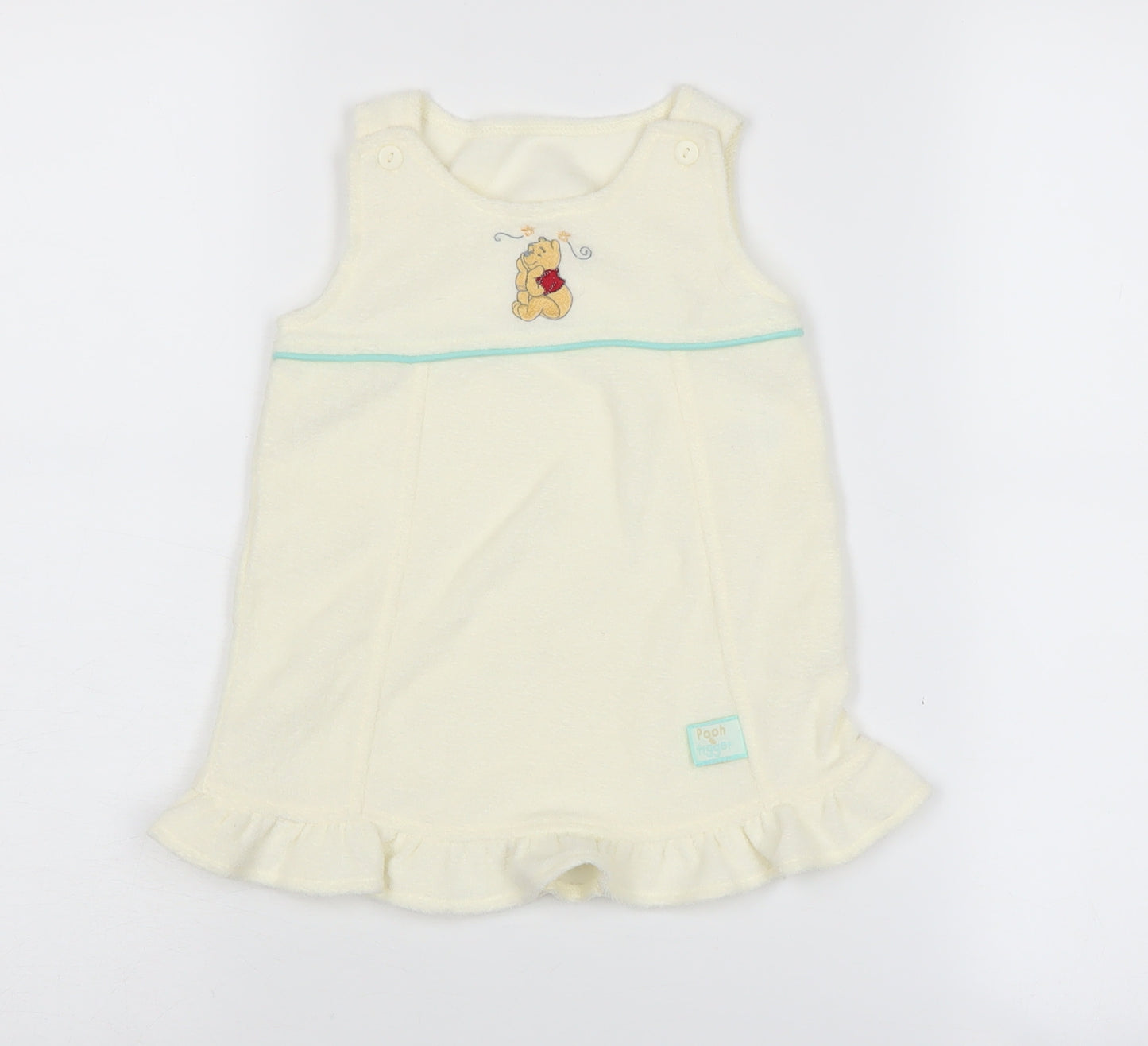 Disney Unisex Winnie the Pooh Ivory Dress, 6-9 Months