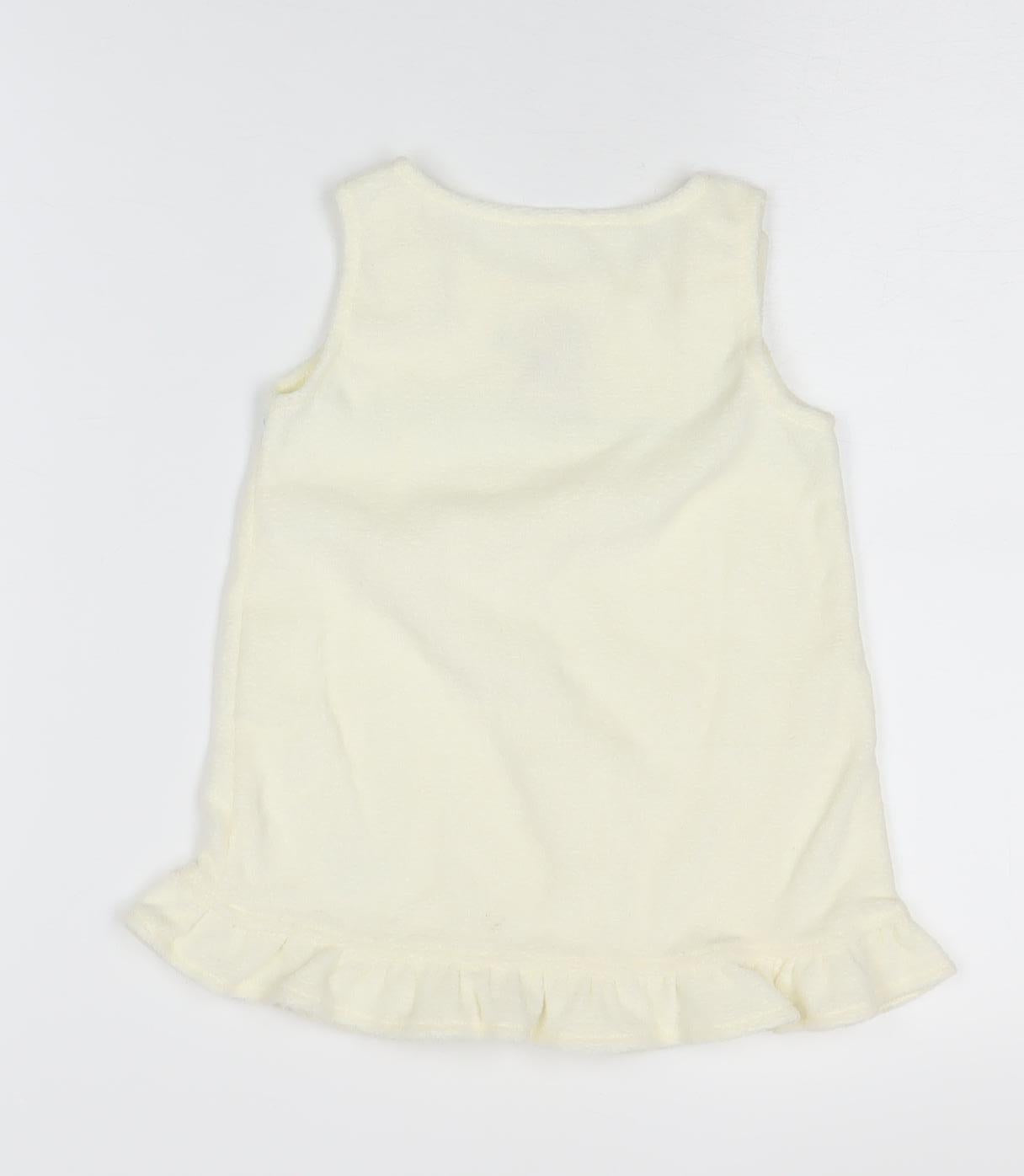 Disney Unisex Winnie the Pooh Ivory Dress, 6-9 Months