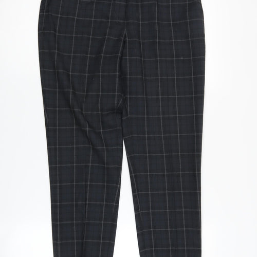 Jigsaw Women's Black Check Trousers, Size 8