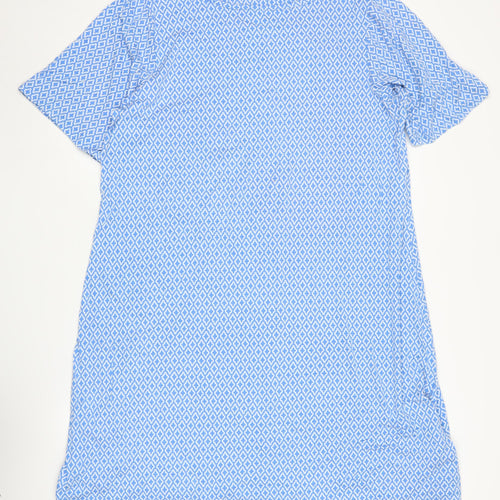 Cotton Traders Women's Blue Geometric Dress, Size 24
