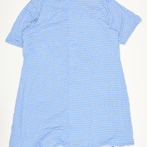 Cotton Traders Women's Blue Geometric Dress, Size 24