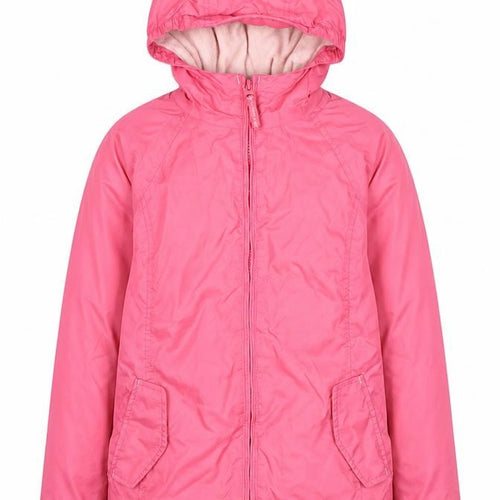 Lands' End Girls Pink Nylon Hooded Jacket 7-8 Years