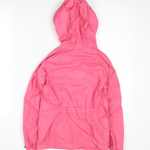 Lands' End Girls Pink Nylon Hooded Jacket 7-8 Years