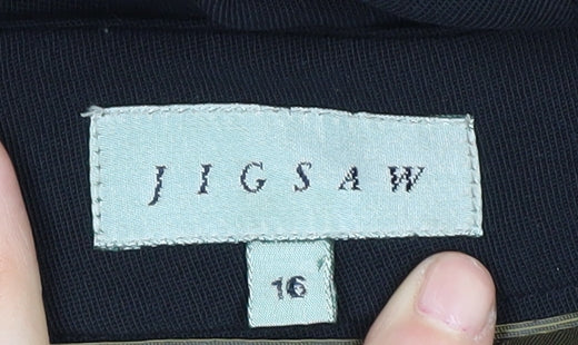 Jigsaw Women's Black Midi Skirt Size 16 Straight