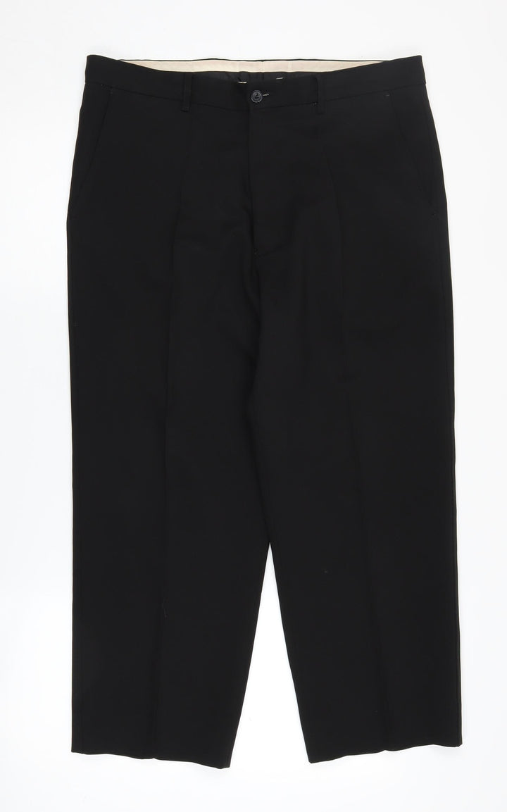 Farah Women's Black Trousers Size 14 Straight Leg