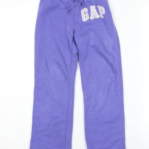 GAP Girls Purple Sweatpants XS Cotton Elastic Waist Casual