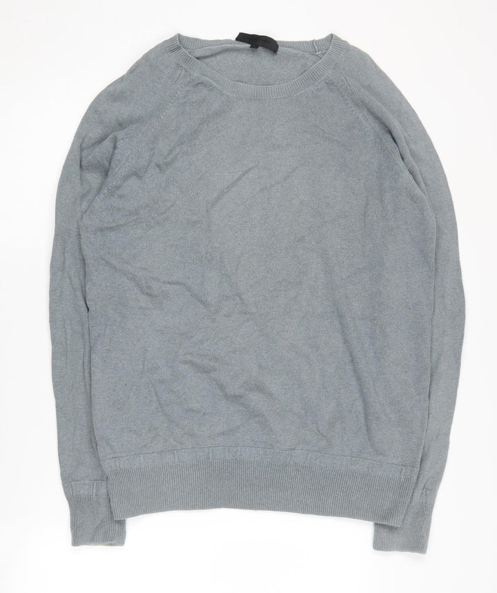 Nicole Farhi Men's Green Pullover Jumper M - Cotton & Cashmere