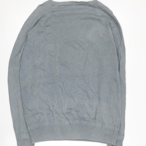Nicole Farhi Men's Green Pullover Jumper M - Cotton & Cashmere