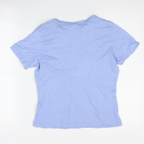 Disney Women's Blue Stitch T-Shirt, Size 12, Casual
