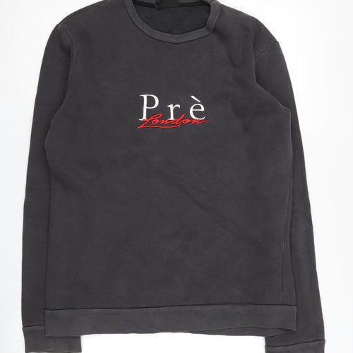 Prè London Black Men’s M Pullover Sweatshirt - Logo Accent