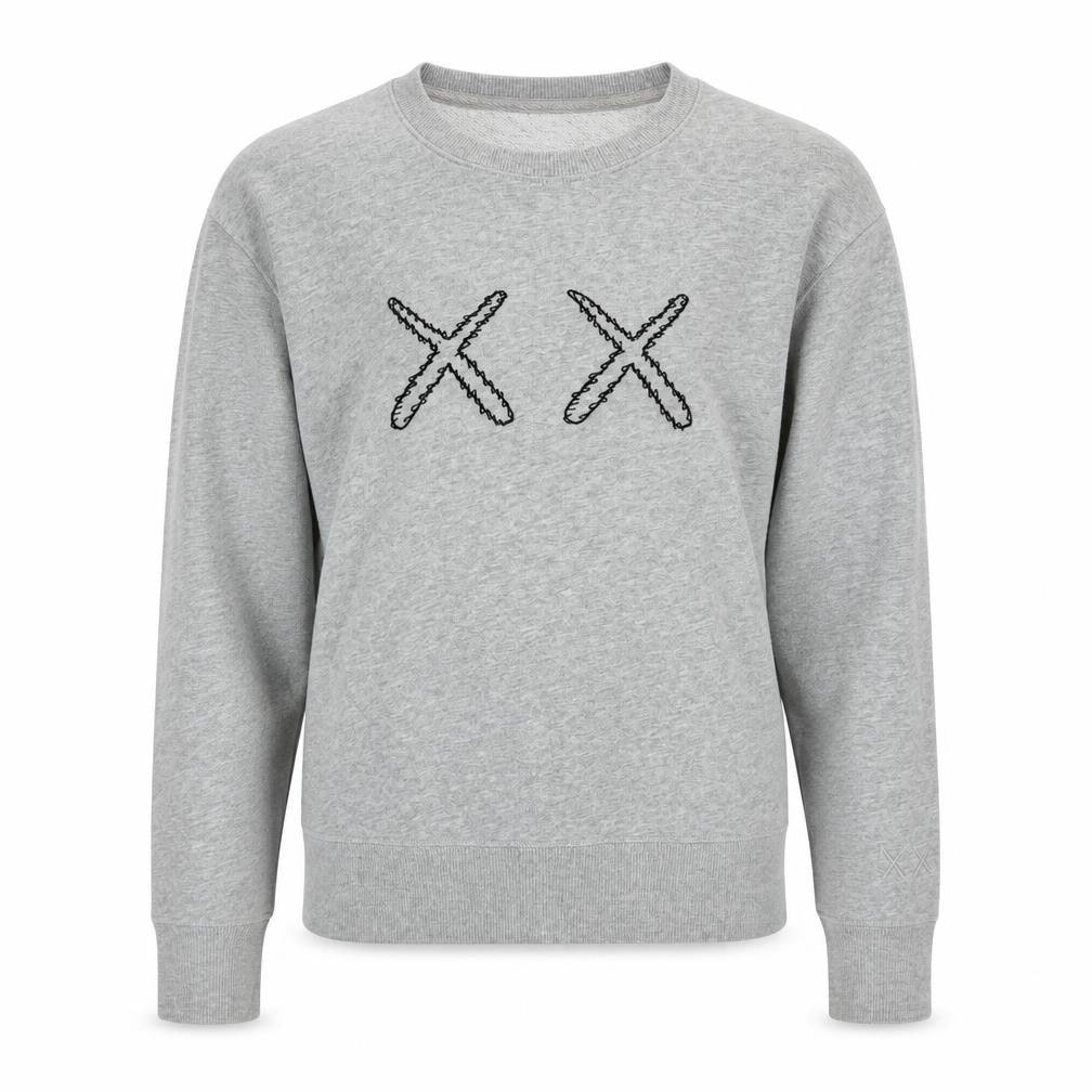 Front view of Uniqlo Women’s Grey XS Crew Neck Pullover Sweatshirt