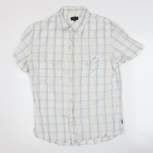 Paul Smith Men's Beige Check Short Sleeve Shirt XL