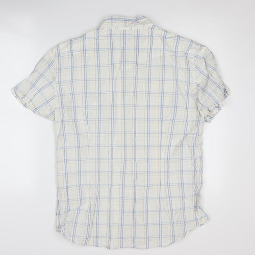 Paul Smith Men's Beige Check Short Sleeve Shirt XL