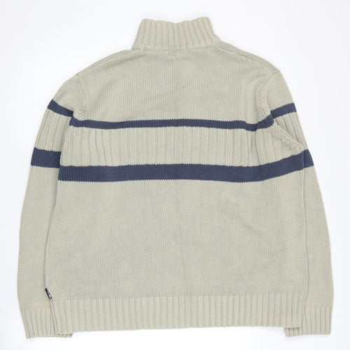 Marks and Spencer Men's Beige XL Striped Sweater