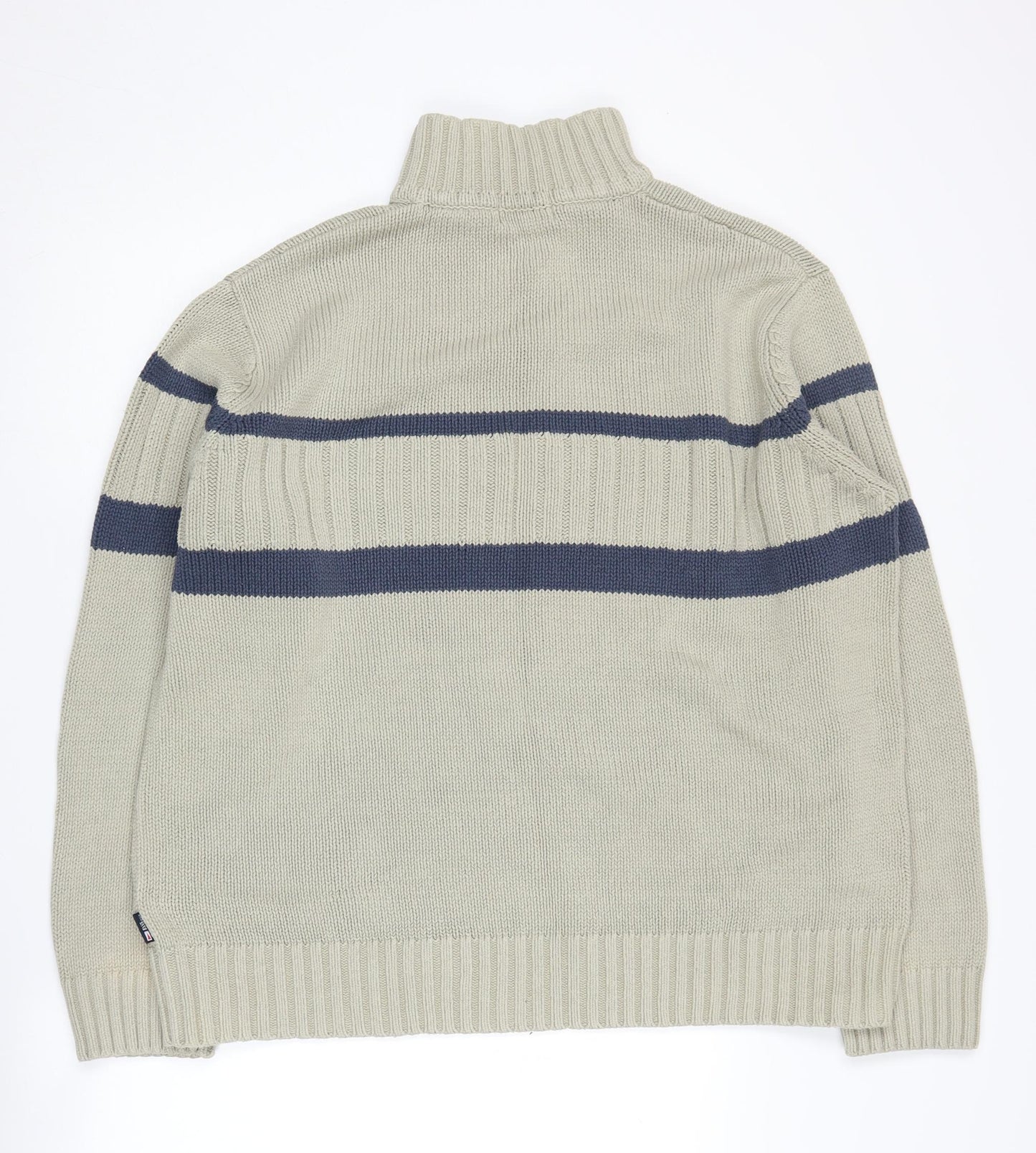 Marks and Spencer Men's Beige XL Striped Sweater