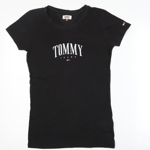 Tommy Jeans Black T-Shirt, Men's Small, Logo Accent