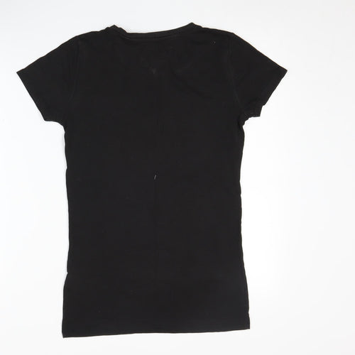 Tommy Jeans Black T-Shirt, Men's Small, Logo Accent