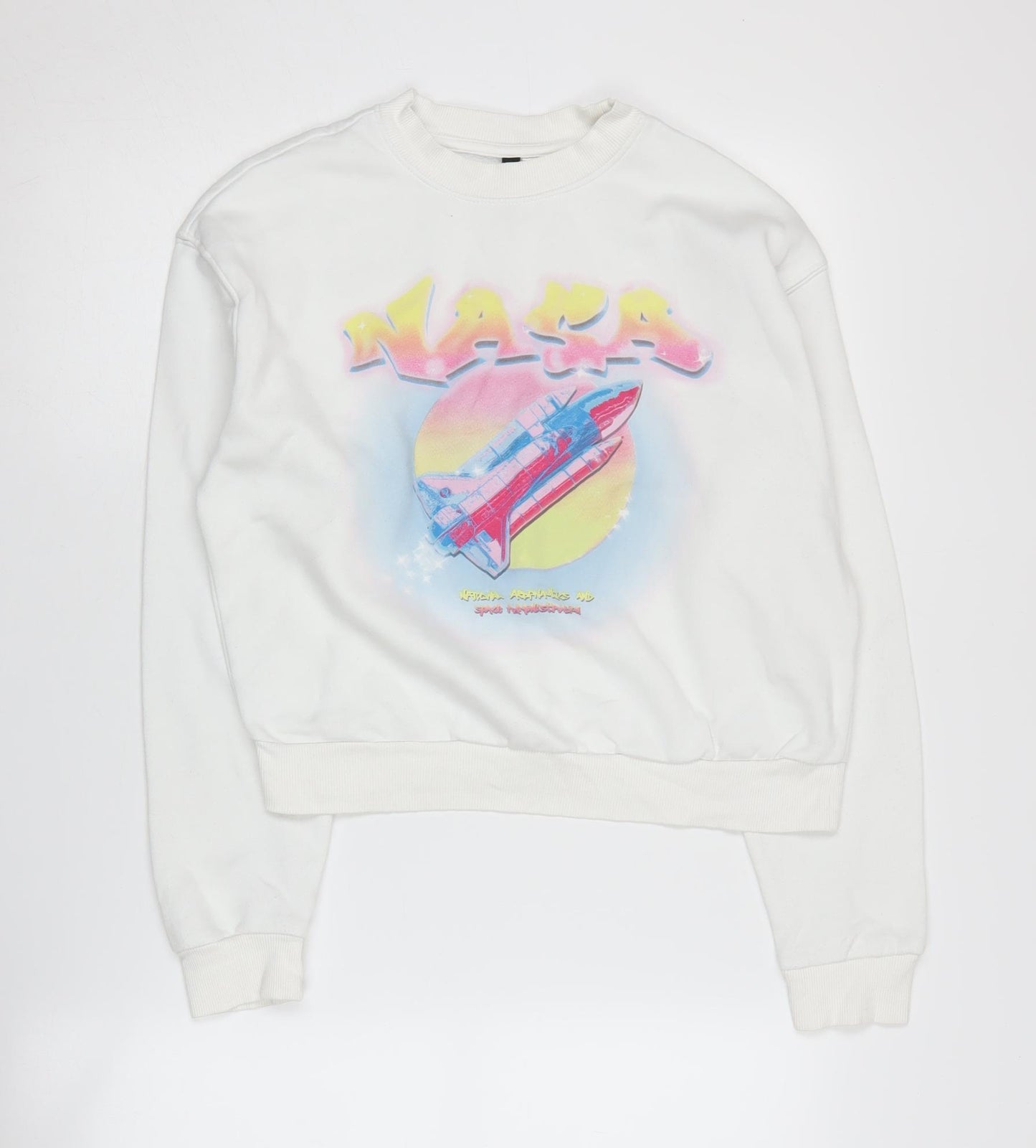 H&M Women's White NASA Graphic Sweatshirt - Size S