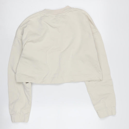 H&M Women's Beige Crew Neck Sweatshirt Size S