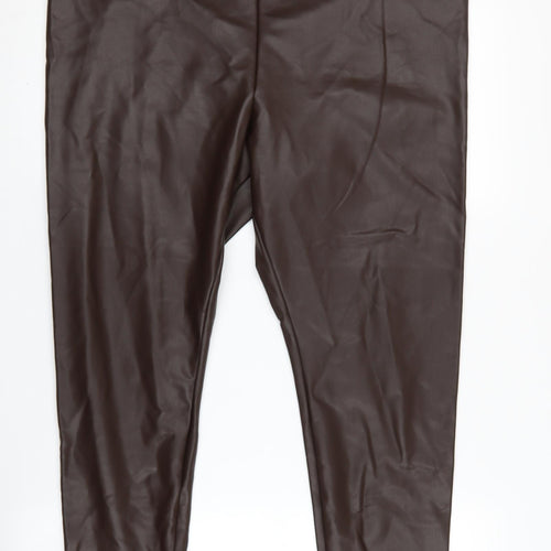 H&M Women's XL Brown Leggings Polyester Blend