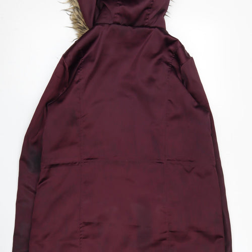 Lipsy Women's Purple Parka Coat Size 8
